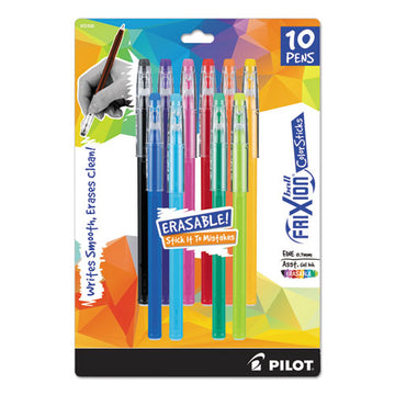 Pilot® Frixion Colorsticks Erasable Gel Pen, Stick, Fine 0.7 Mm, Assorted Ink And Barrel Colors, 10-pack freeshipping - TVN Wholesale